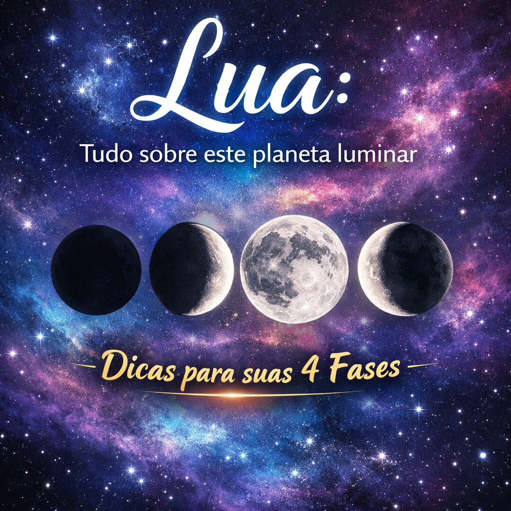 Artigo sobre LUA, tudo sobre este planeta luminar com dicas para suas quatro fases