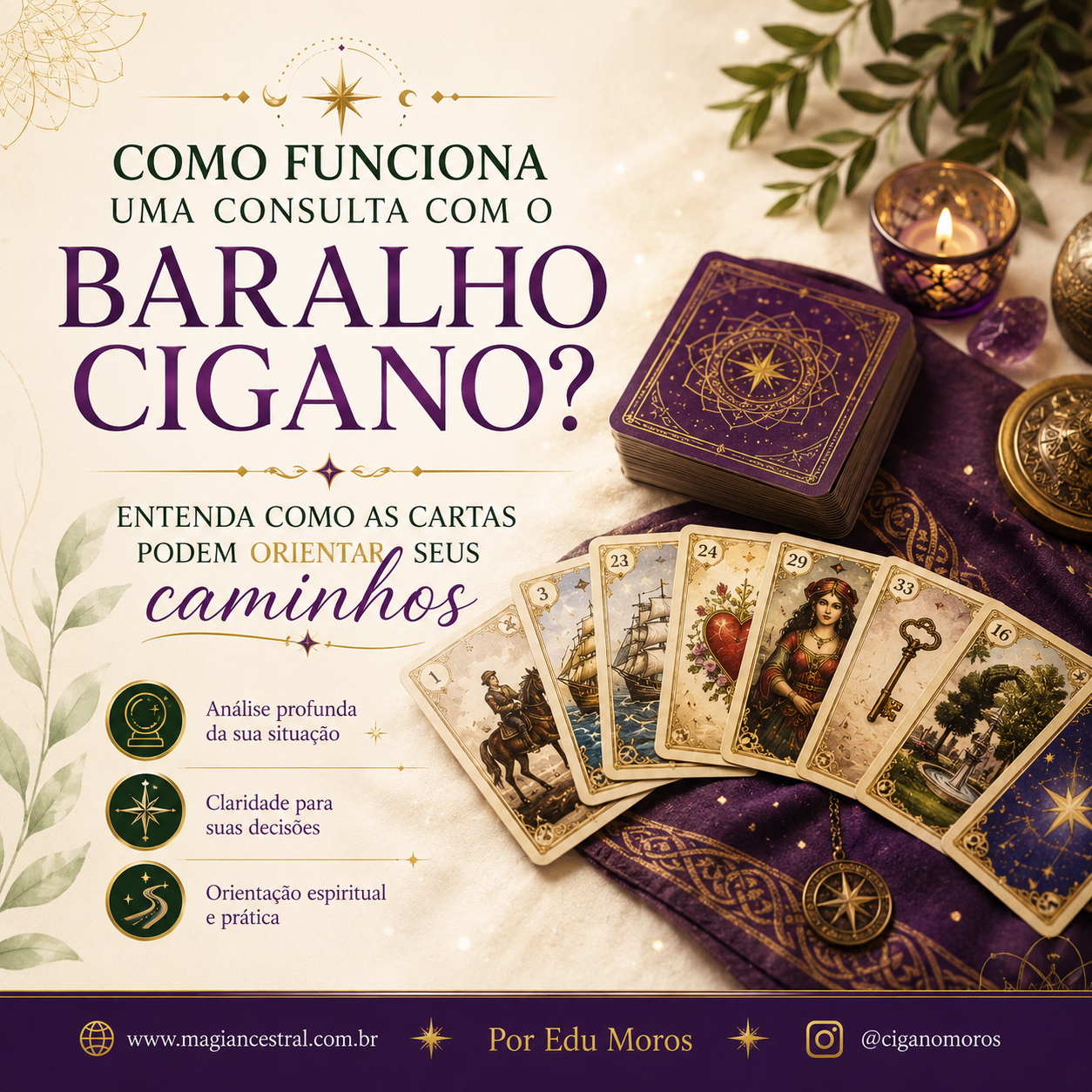 Como funciona uma consulta com o Baralho Cigano?